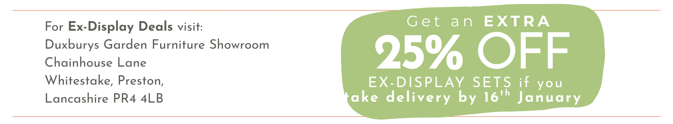 Ex-Display Outdoor Furniture Deals
