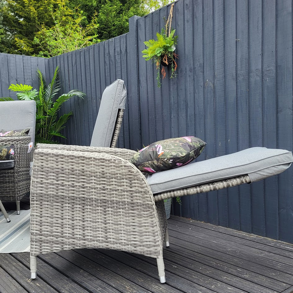 Reclining Round 6 Seat Dining Set - Double Moon By Vila - Warehouse Clearance