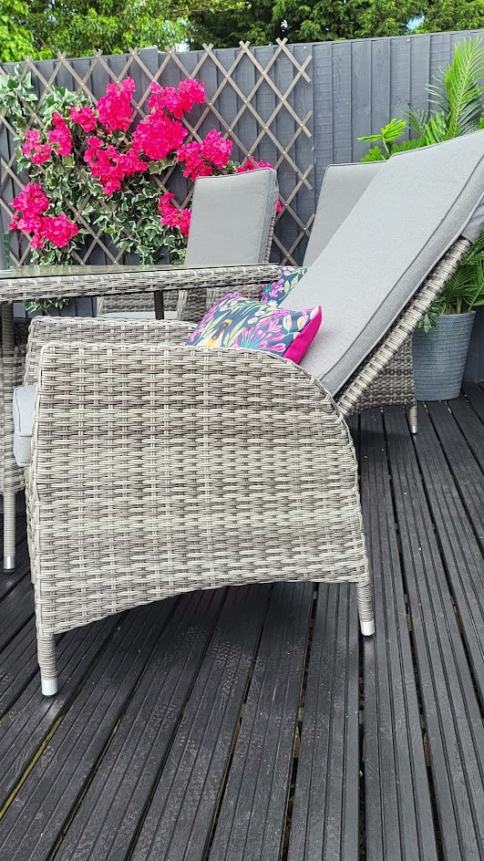 Reclining 6 Seat Rectangular Dining Set - Double Moon By Vila - Warehouse Clearance