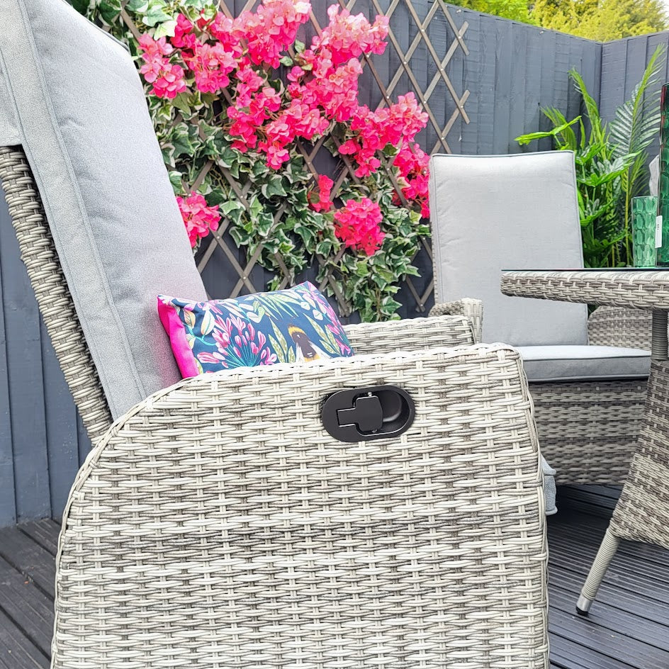 Reclining 6 Seat Rectangular Dining Set - Double Moon By Vila - Warehouse Clearance