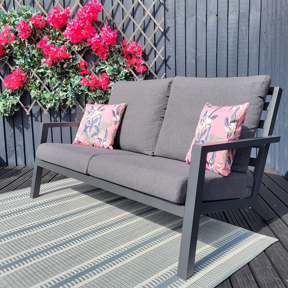 Triton Outdoor 2 Seat Sofa with All Weather Cushions | Vila