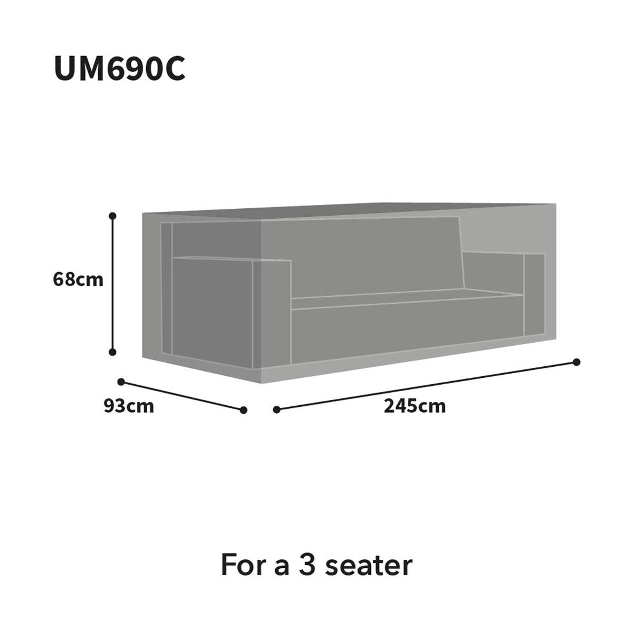 Bosmere Ultimate Protector Outdoor Furniture Cover for Large Sofa 245cm x 93cm