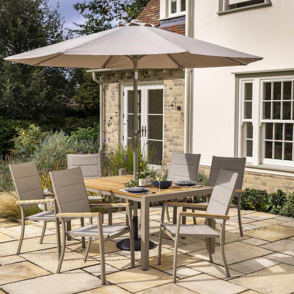 Outdoor 6 Seat Rectangular Dining Set | Ezra By Hartman