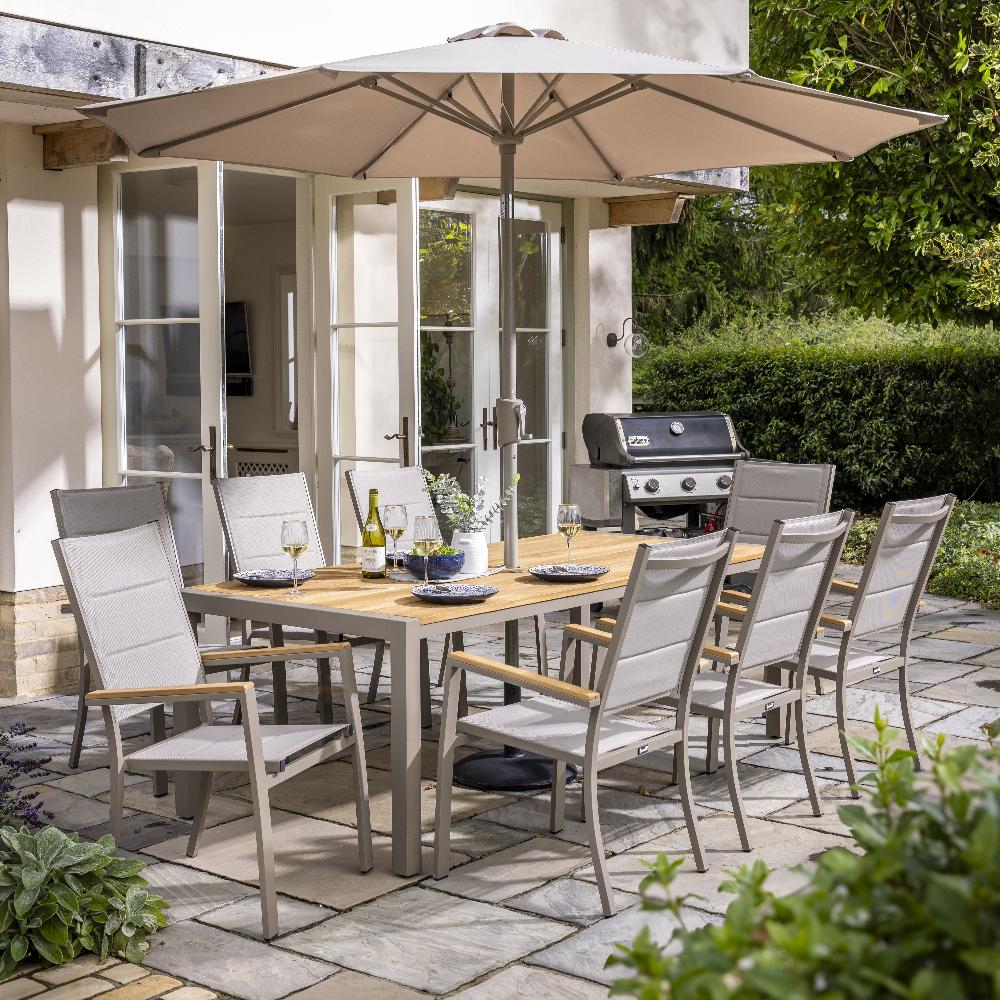 Outdoor 8 Seat Rectangular Dining Set | Ezra By Hartman