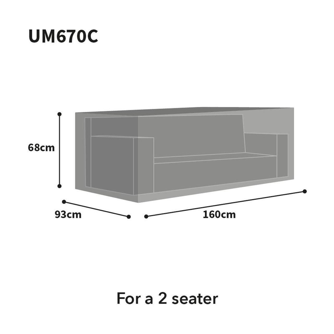 Bosmere Ultimate Protector Outdoor Furniture Cover for Small Sofa 160cm x 93cm