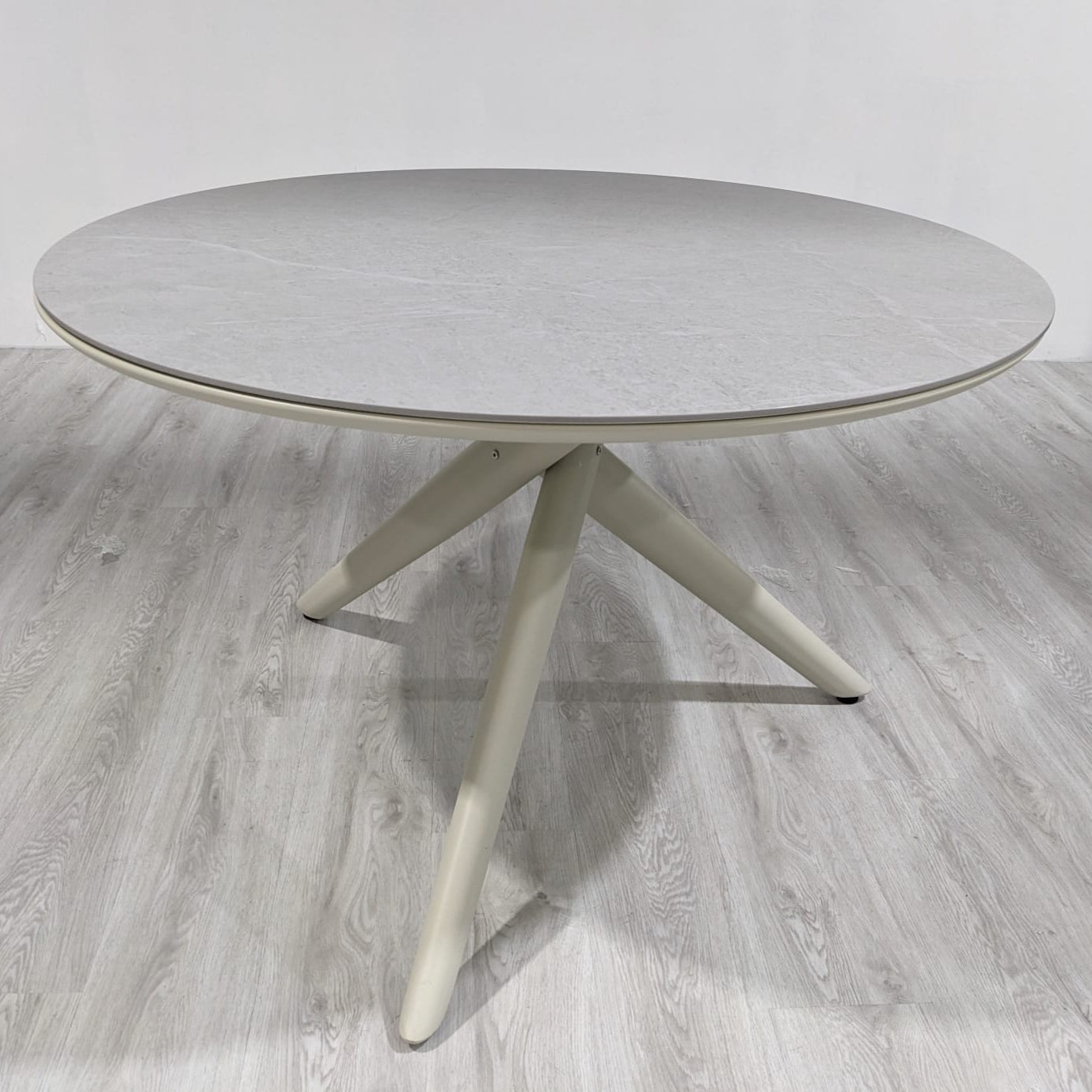 Outdoor Round 120cm Table In Cream - Arnside By Vila