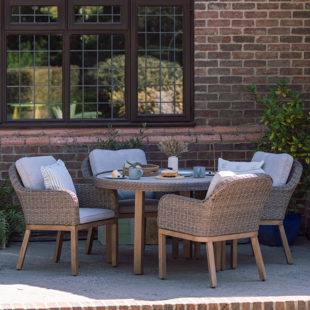 Coniston 4 Seat Dining Set in Natural | Vila