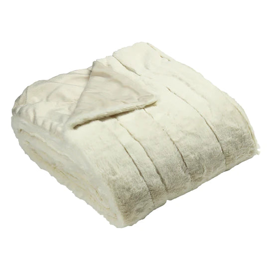 Garden Furniture Accessories - Empress Faux Fur Throw - Cream