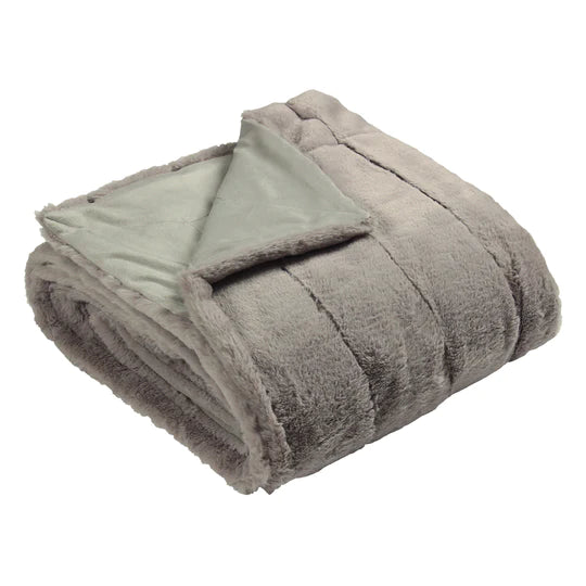 Garden Furniture Accessories - Empress Faux Fur Throw - Grey