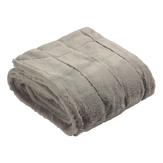 Garden Furniture Accessories - Empress Faux Fur Throw - Grey