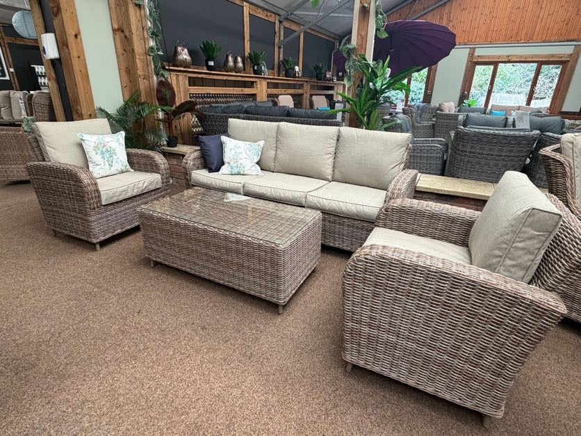 Outdoor 3 Seat Lounge Set with Coffee Table - Haven Cotswold By Harbo