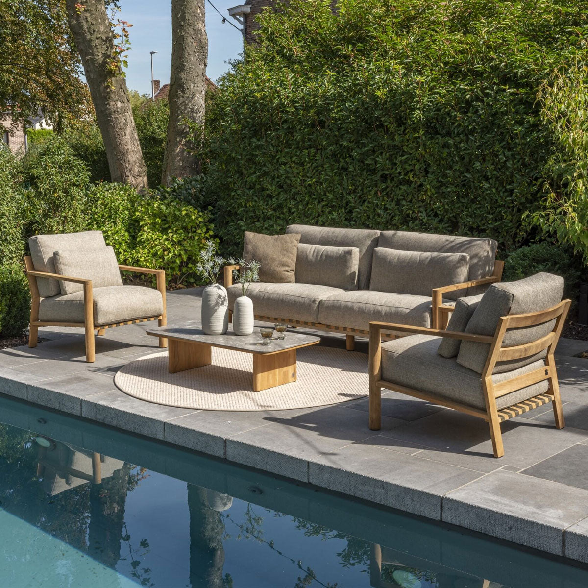 Lucas Outdoor Lounge Set with Ceramic coffee table | 4 Seasons Outdoor