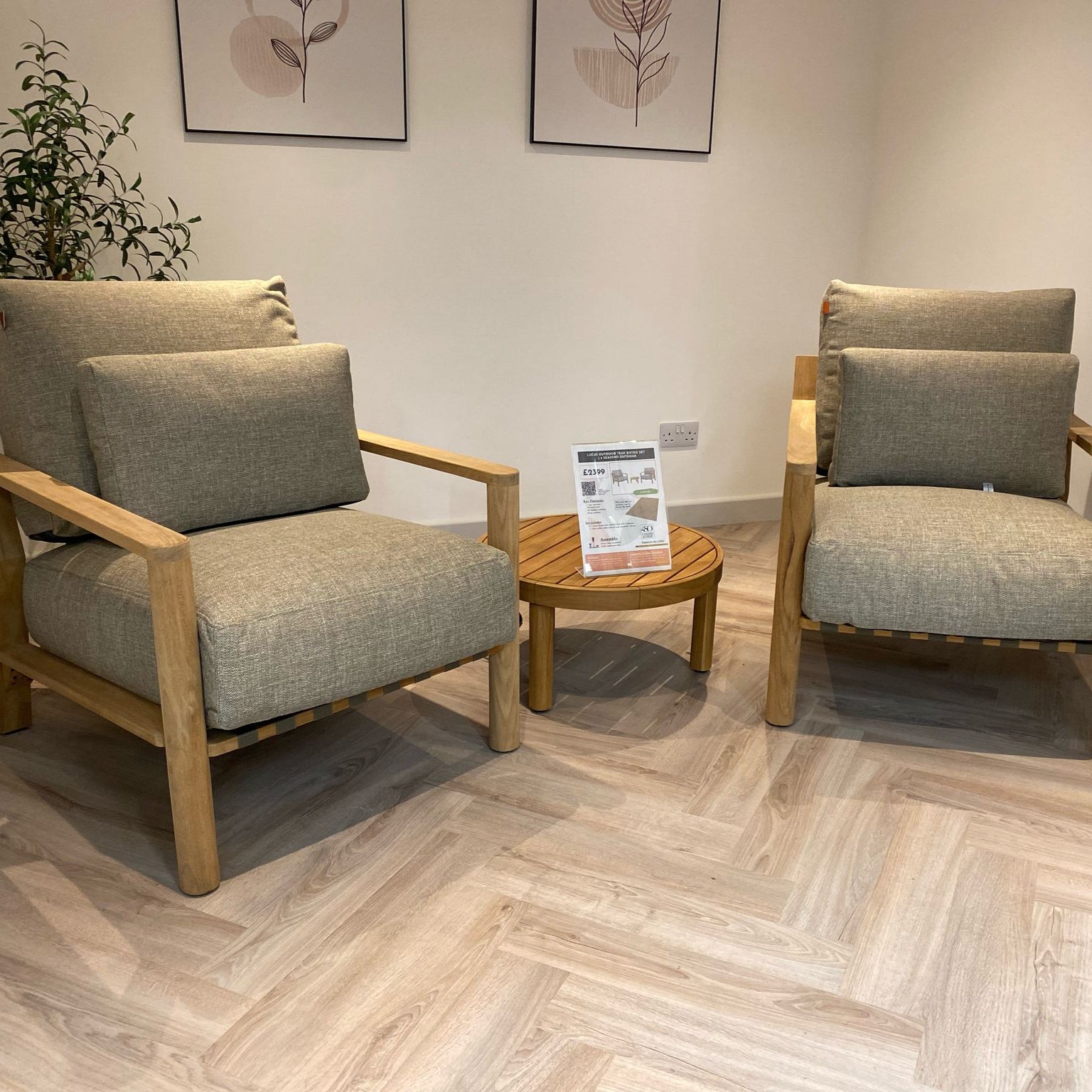 Lucas Outdoor Teak Bistro Set | 4 Seasons Outdoor