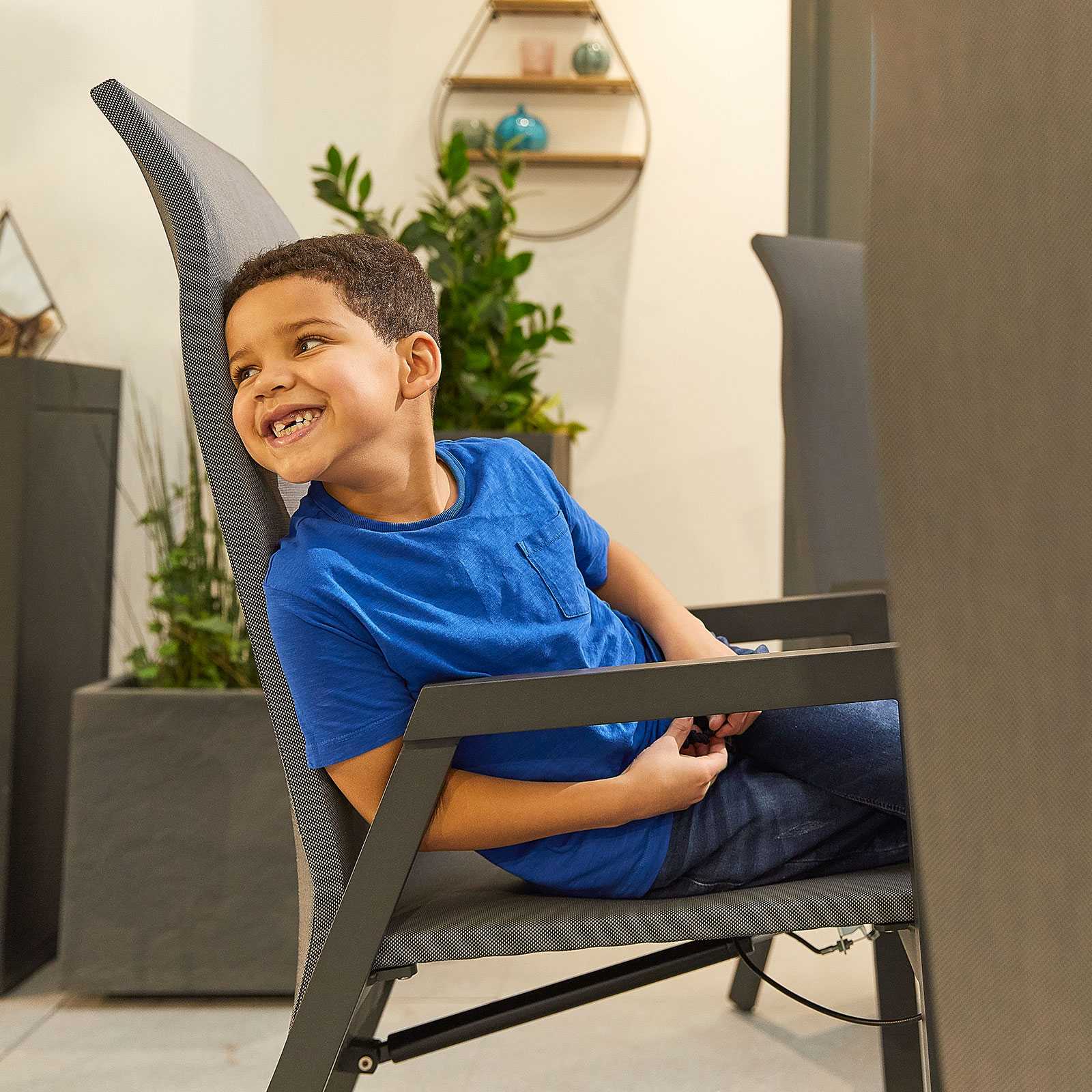 Venice Outdoor Reclining Chair in Grey (Pack of 2) | Nova