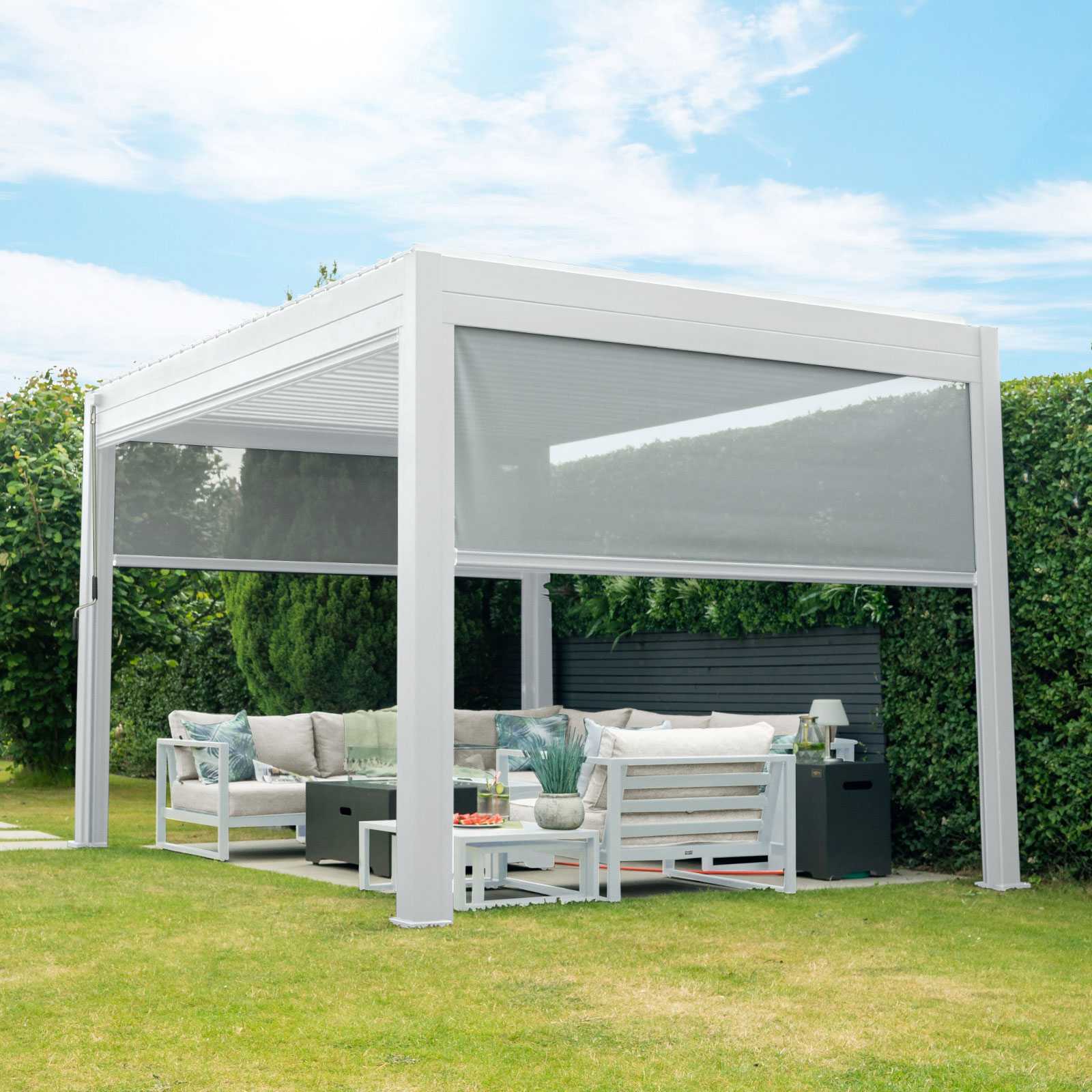 Titan Pergola, Strong Aluminium (Not Steel) - 3m x 3m - White | Nova