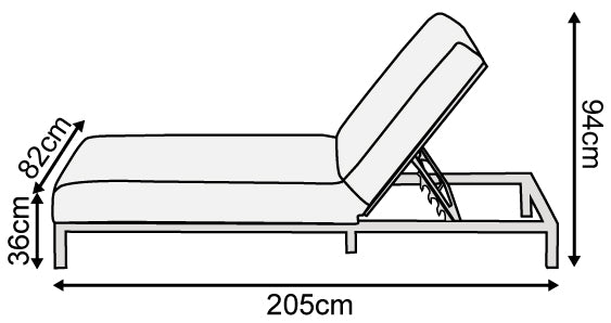 EX-DISPLAY - Sunny Outdoor Fabric Sun Lounger by Nova