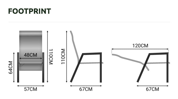 Venice Outdoor Reclining Chair in Grey (Pack of 2) | Nova