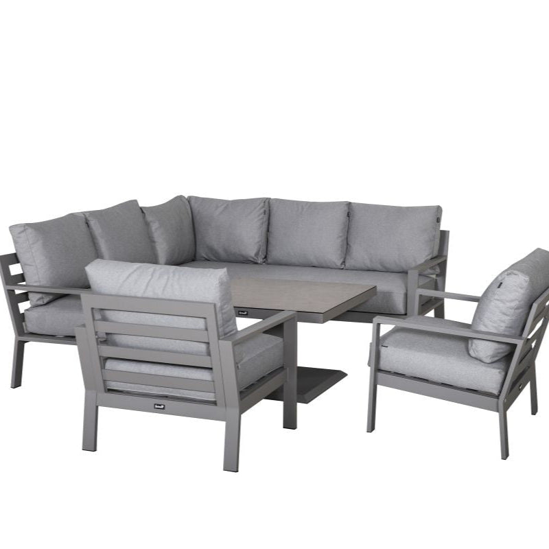 Outdoor Square Casual Corner Set with Adjustable Table & Chairs - Rio By Hartman