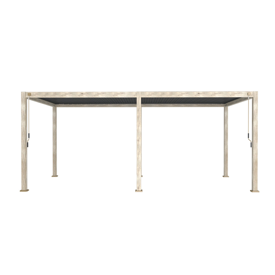 Aluminium 6.0m x 3.0m Pergola in Light Oak Effect - Titan By Nova