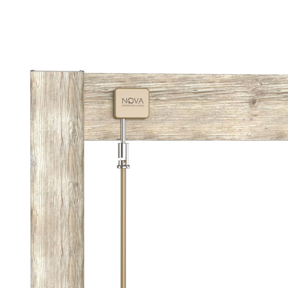 Aluminium 6.0m x 3.0m Pergola in Light Oak Effect - Titan By Nova