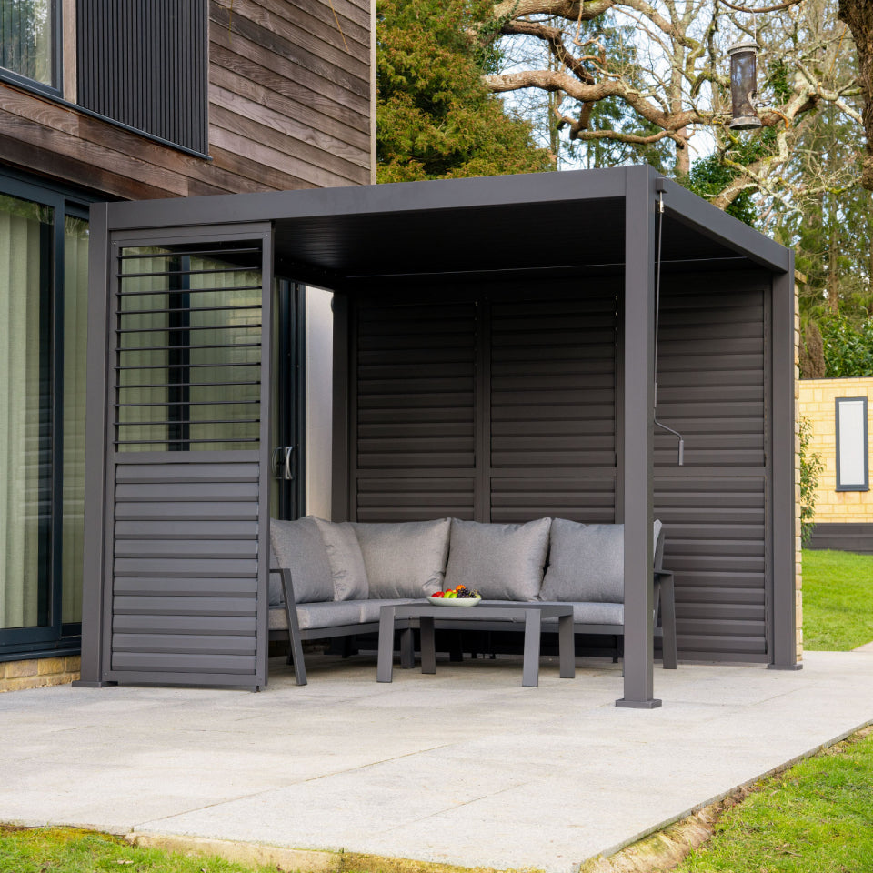 Titan Aluminium Louvre Side Panel - 1.0m x Single Panel for 3m Titan Pergola