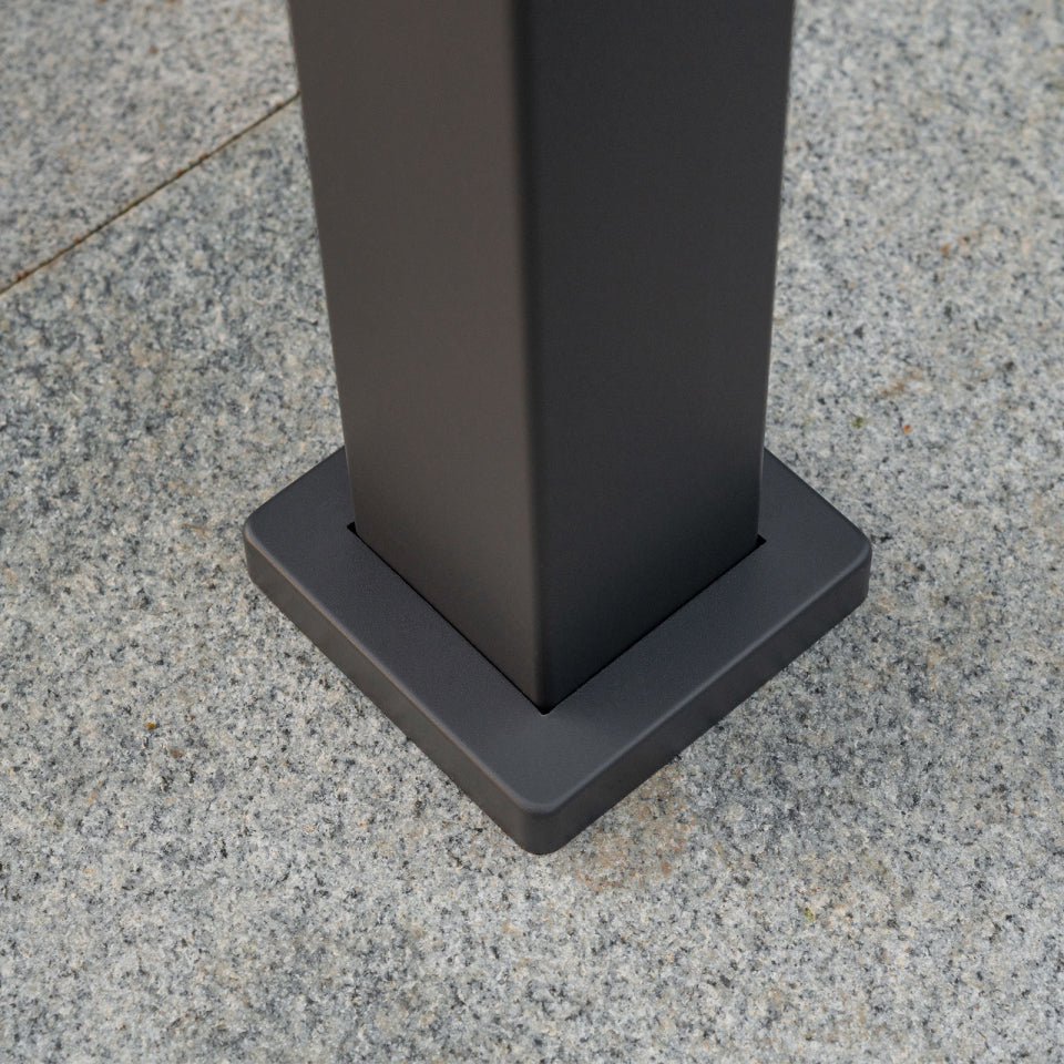 Titan Aluminium Wall Mounted Pergola - 6.0m x 3.0m in Graphite Grey