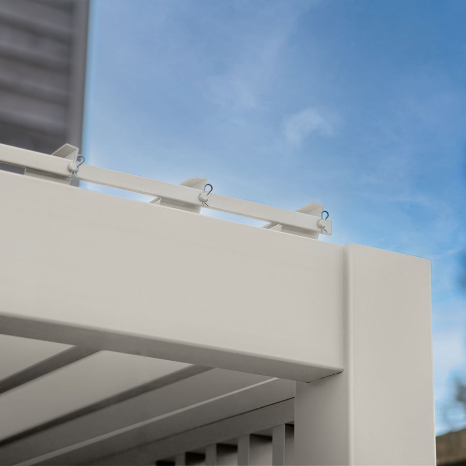 Legacy Aluminium Metal Pergola in Pebble - 3.6m x 3.0m Free Standing