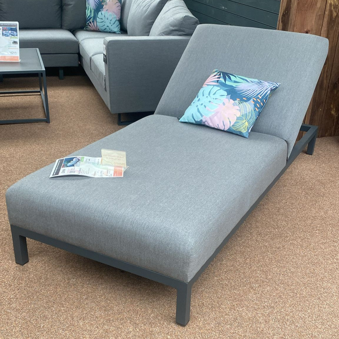 EX-DISPLAY - Sunny Outdoor Fabric Sun Lounger by Nova