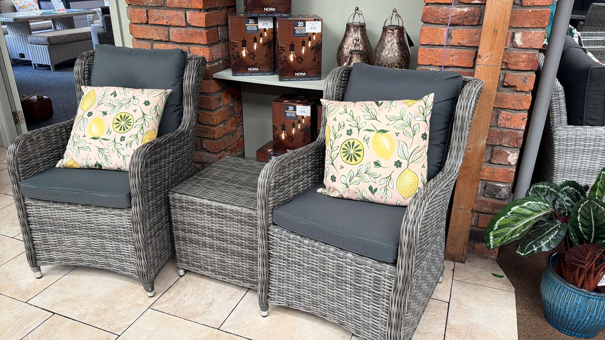 Ex-Display - Seville Outdoor Companion Set in Grey | Katie Blake