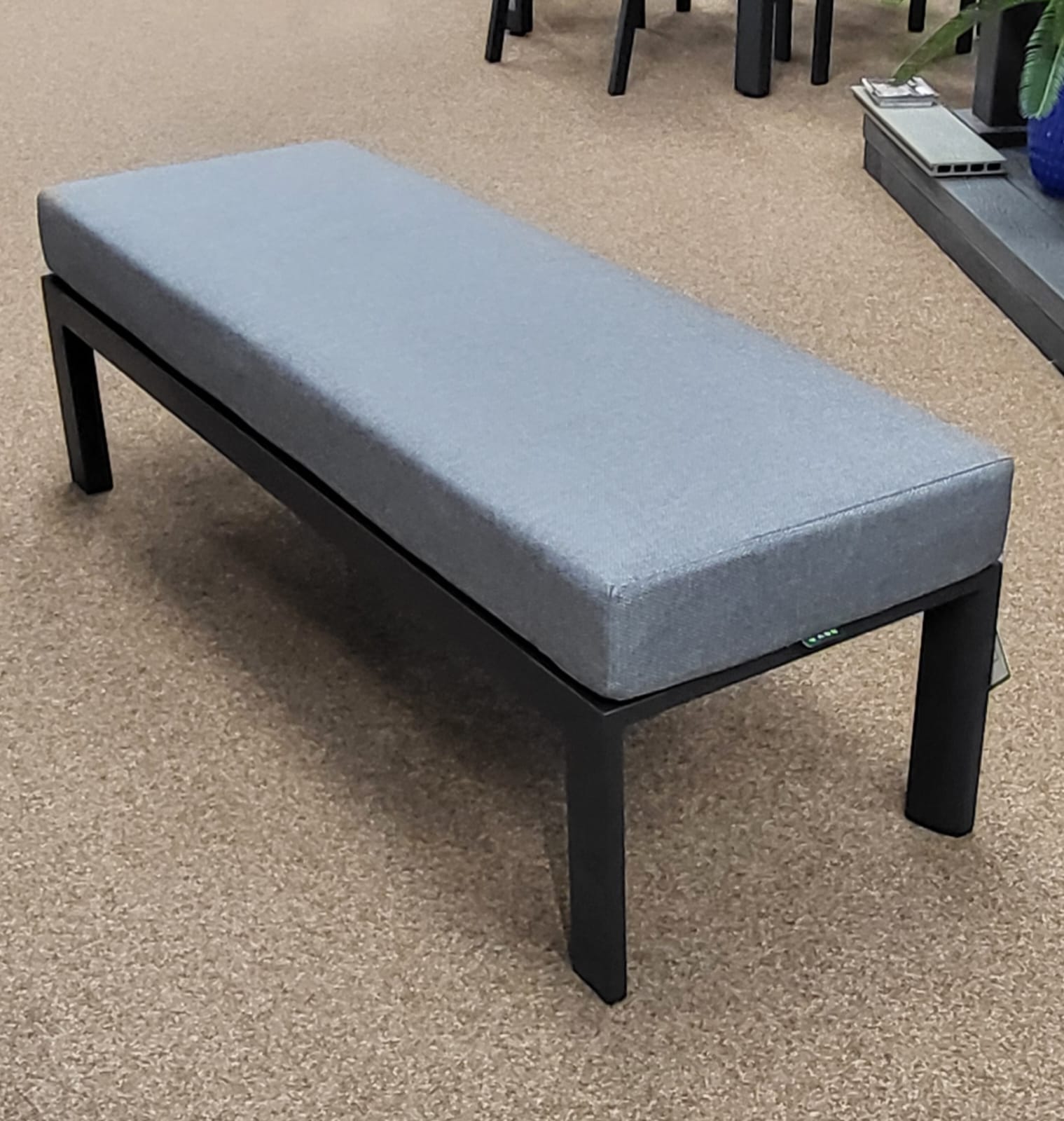 Phoenix Double Bench Stool in Grey | Nova