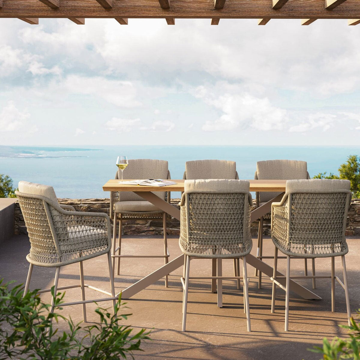EX-DISPLAY - Tramonti Luxury Outdoor Bar Set | 4 Seasons Outdoor