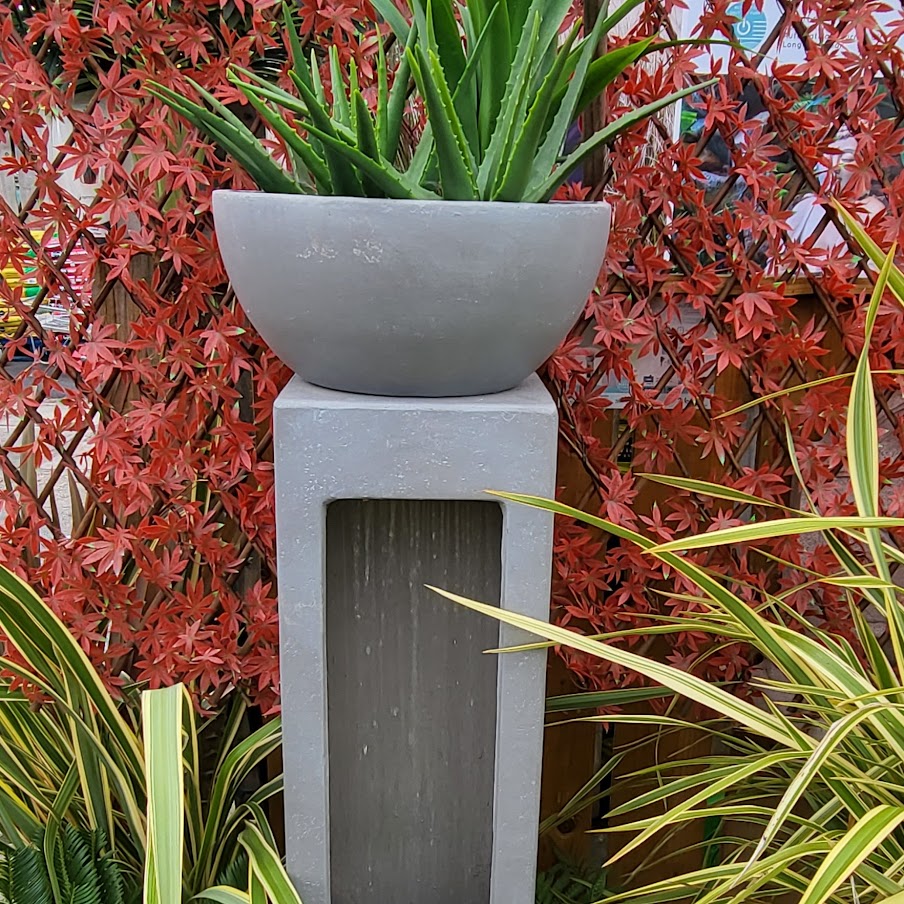Artemis Cascading Water Feature Column with Planter - No Plumbing Required