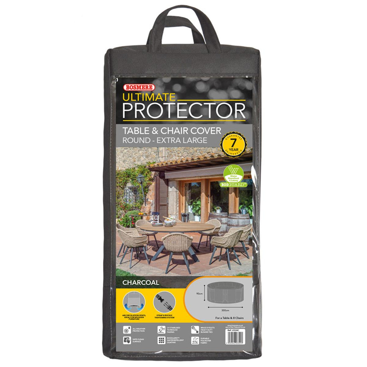Bosmere Ultimate Protector Outdoor Furniture Cover for 8 Seat Round Dining Set - 300cm Round