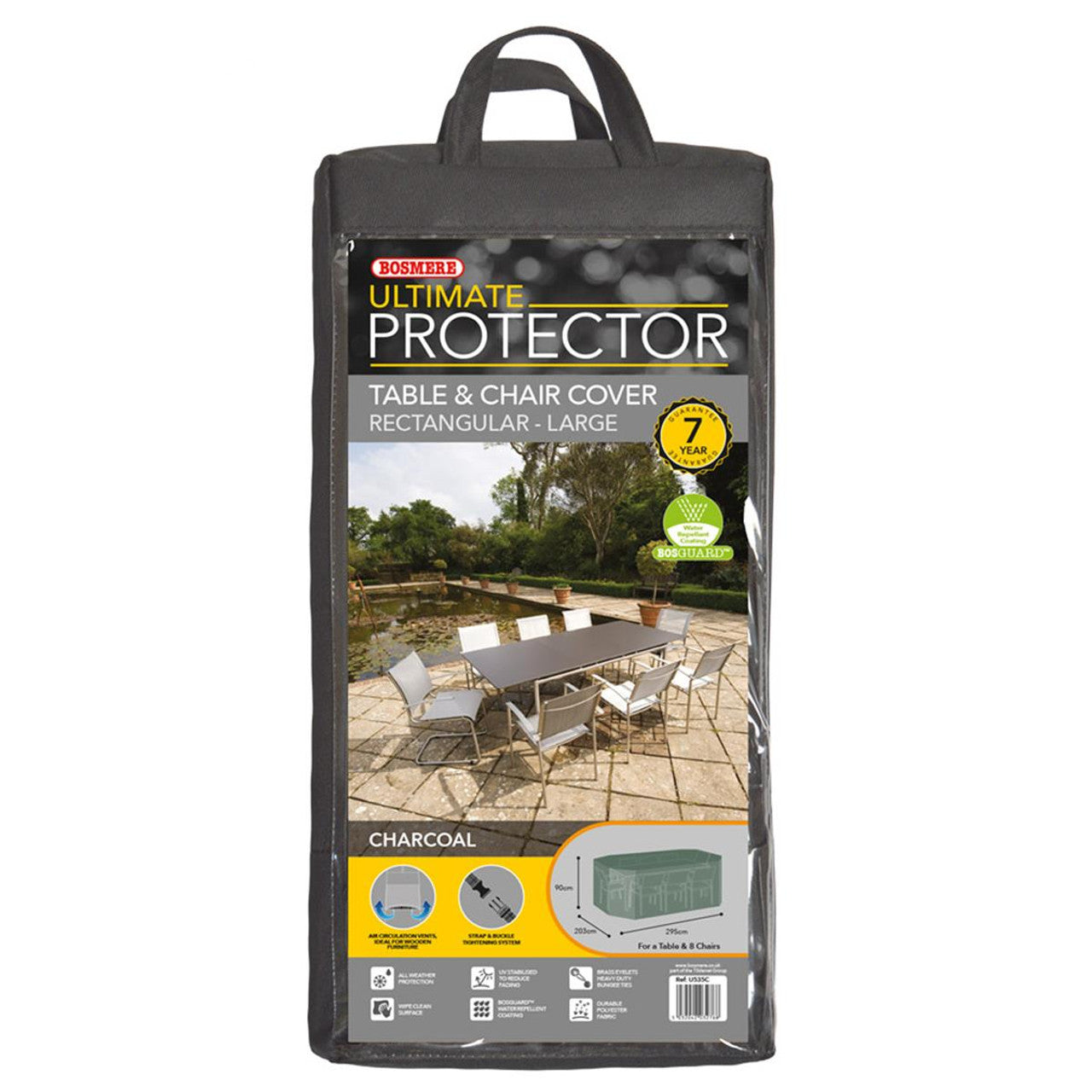 Bosmere Ultimate Protector Outdoor Furniture Cover for Rectangle Set Sitting 8 - 295cm x 203cm