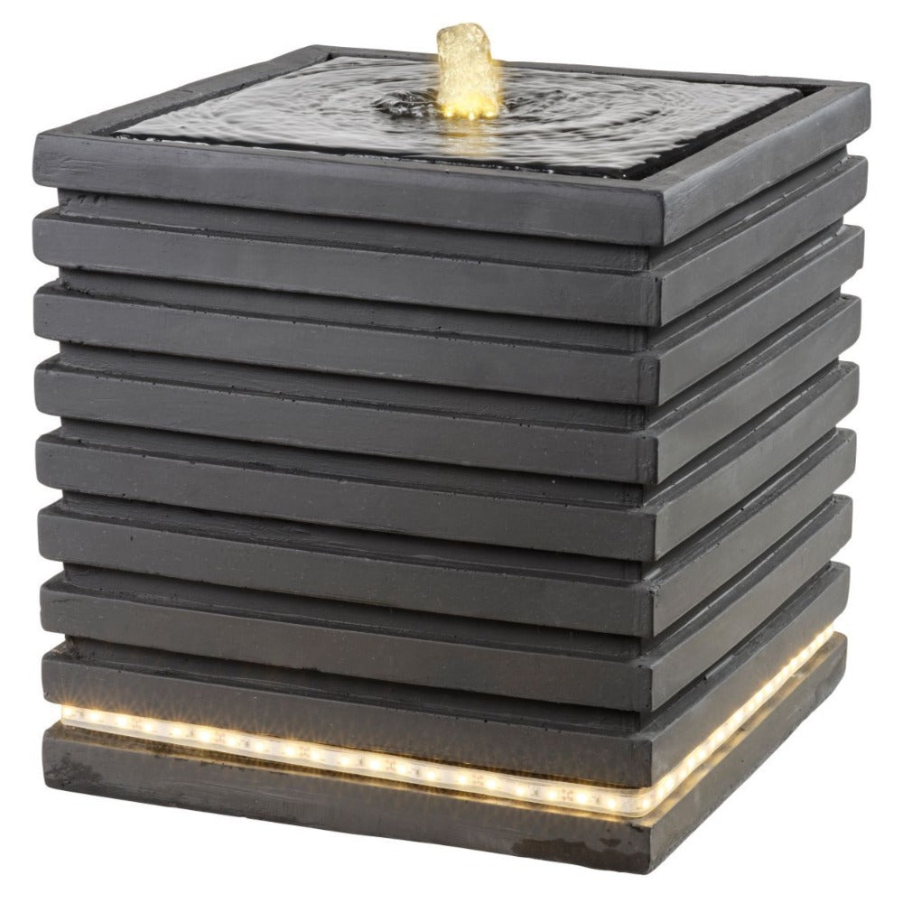 Myonia Stone Effect Square Water Feature - No Plumbing