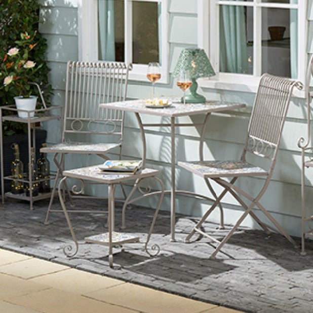 Garden Furniture | Iron Mosaic Toulouse Fold Up Bistro Set
