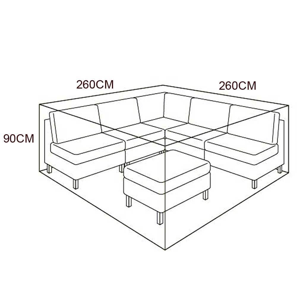 Outdoor Furniture Cover for LG | Large Modular Corner Set