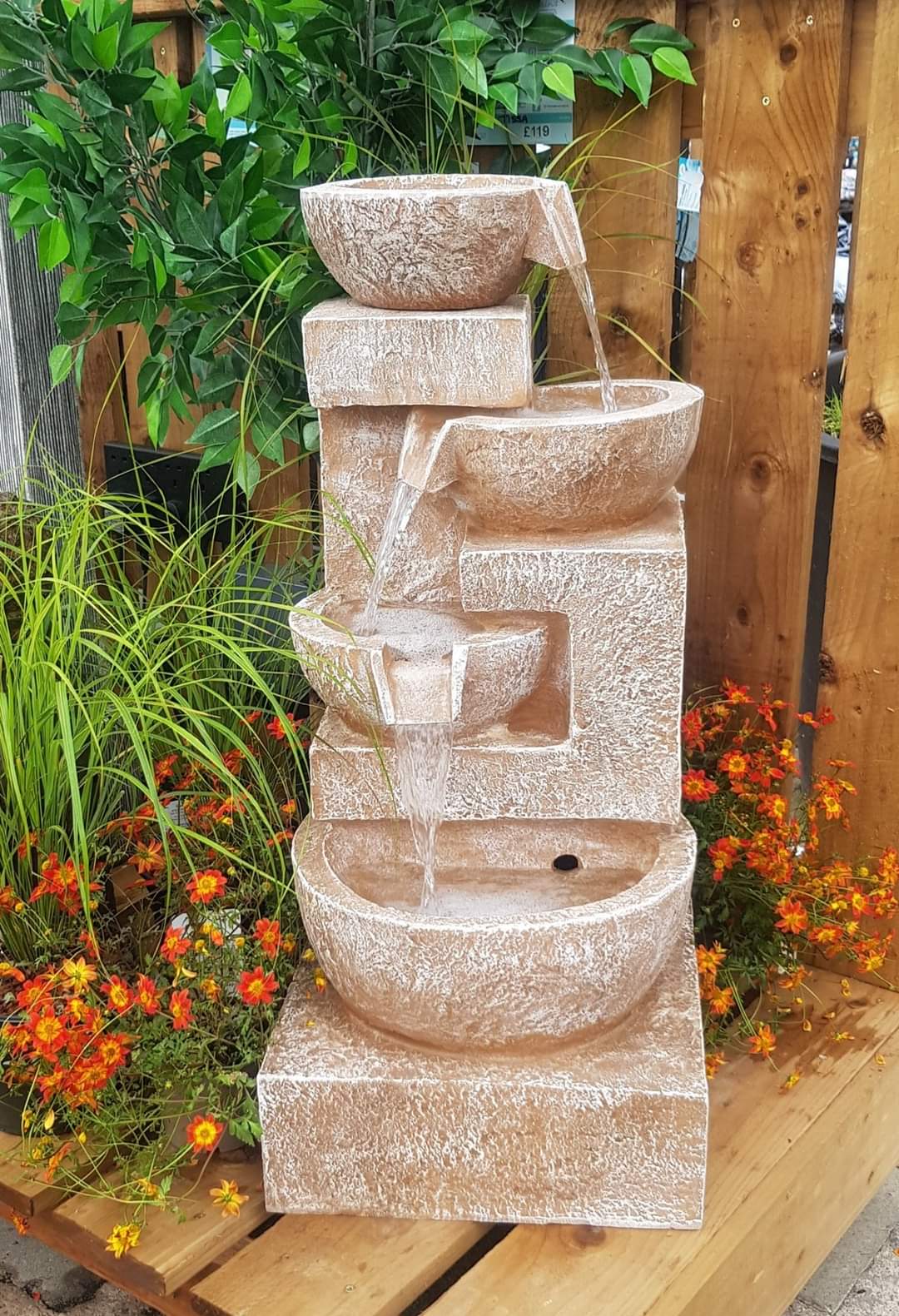 Sparkling Bowls Water Feature with Pump - No Plumbing