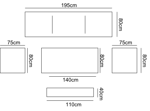 Outdoor Lounge with Adjustable Table - Haven Pebble By Harbo