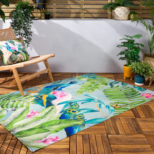 Peacock Outdoor Rug - 120cm x 170cm