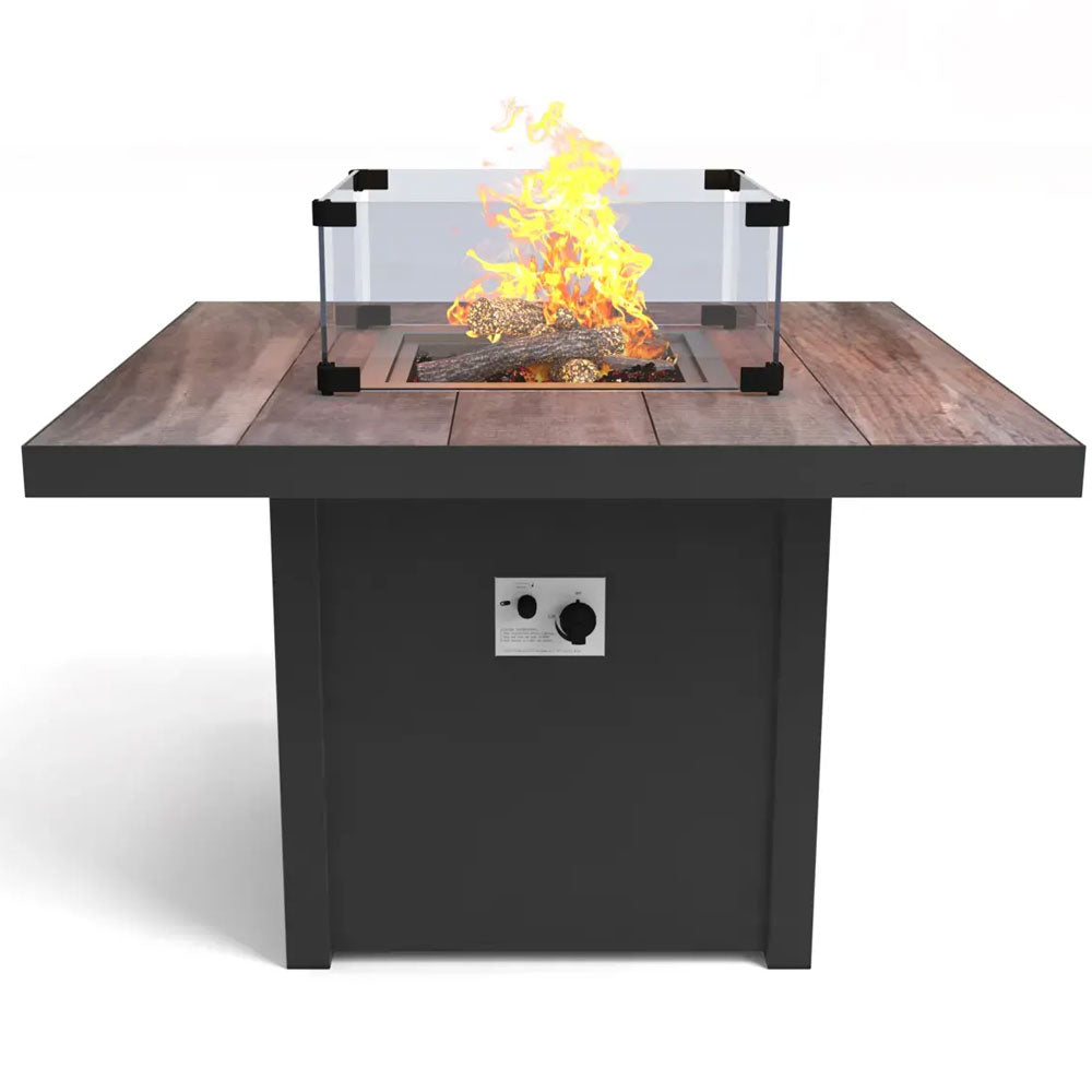 Square Gas Firepit Table - Triton By Vila