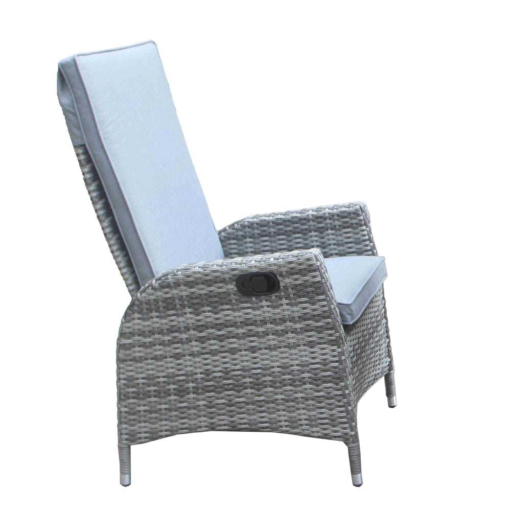 Reclining Round 6 Seat Dining Set - Double Moon By Vila - Warehouse Clearance