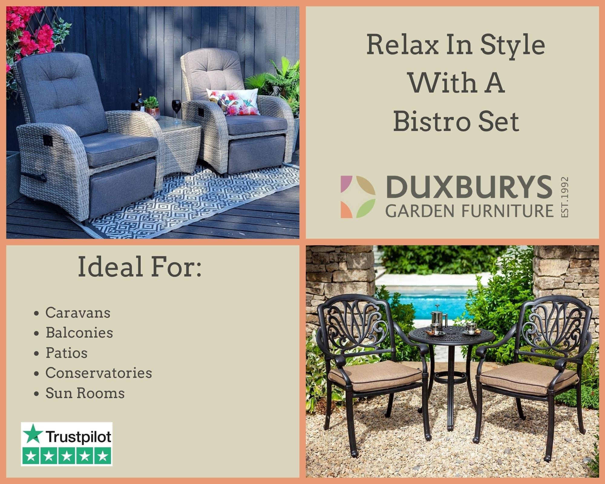 Find Your Perfect Bistro Set At Duxburys