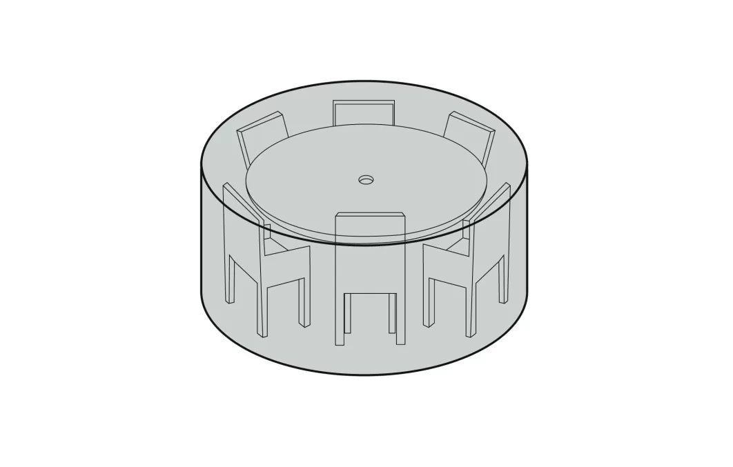 Katie Blake Large 6 Chair Round Dining Set Night Cover