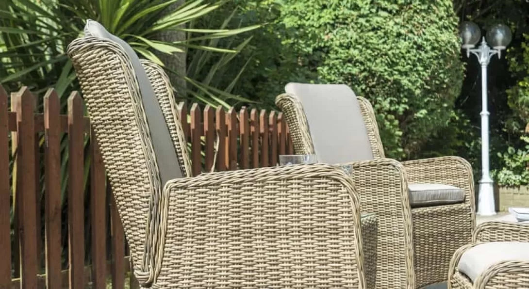 Seville Reclining Bistro Set in Natural | Katie Blake (Free Cover)