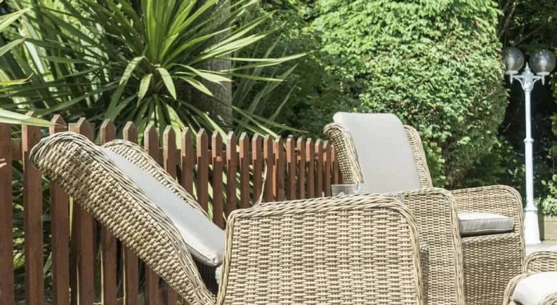 Seville Reclining Bistro Set in Natural | Katie Blake (Free Cover)