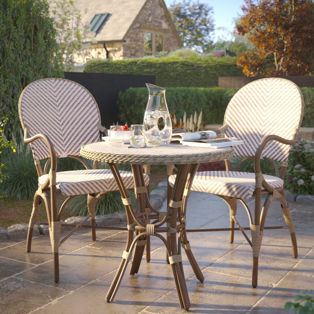 Laura Ashley – Riviera Bistro Set (Natural & White) By Daro