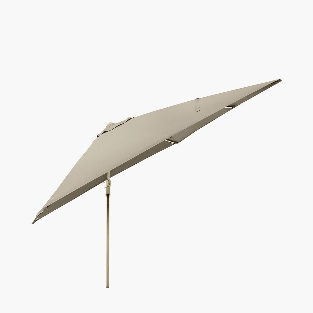 Glow Challenger T2 3m Square Sandstone / Champagne Free Arm Parasol | Pacific Lifestyle
