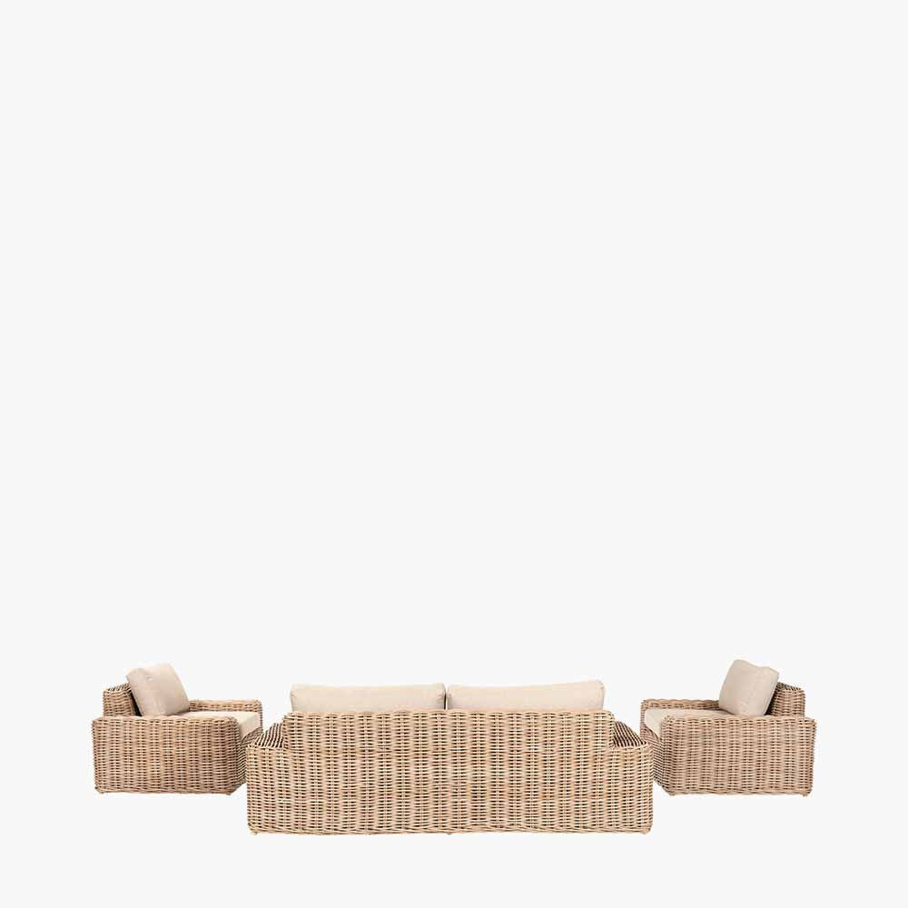 Como Natural Antique Outdoor Seating Set | Pacific Lifestyle
