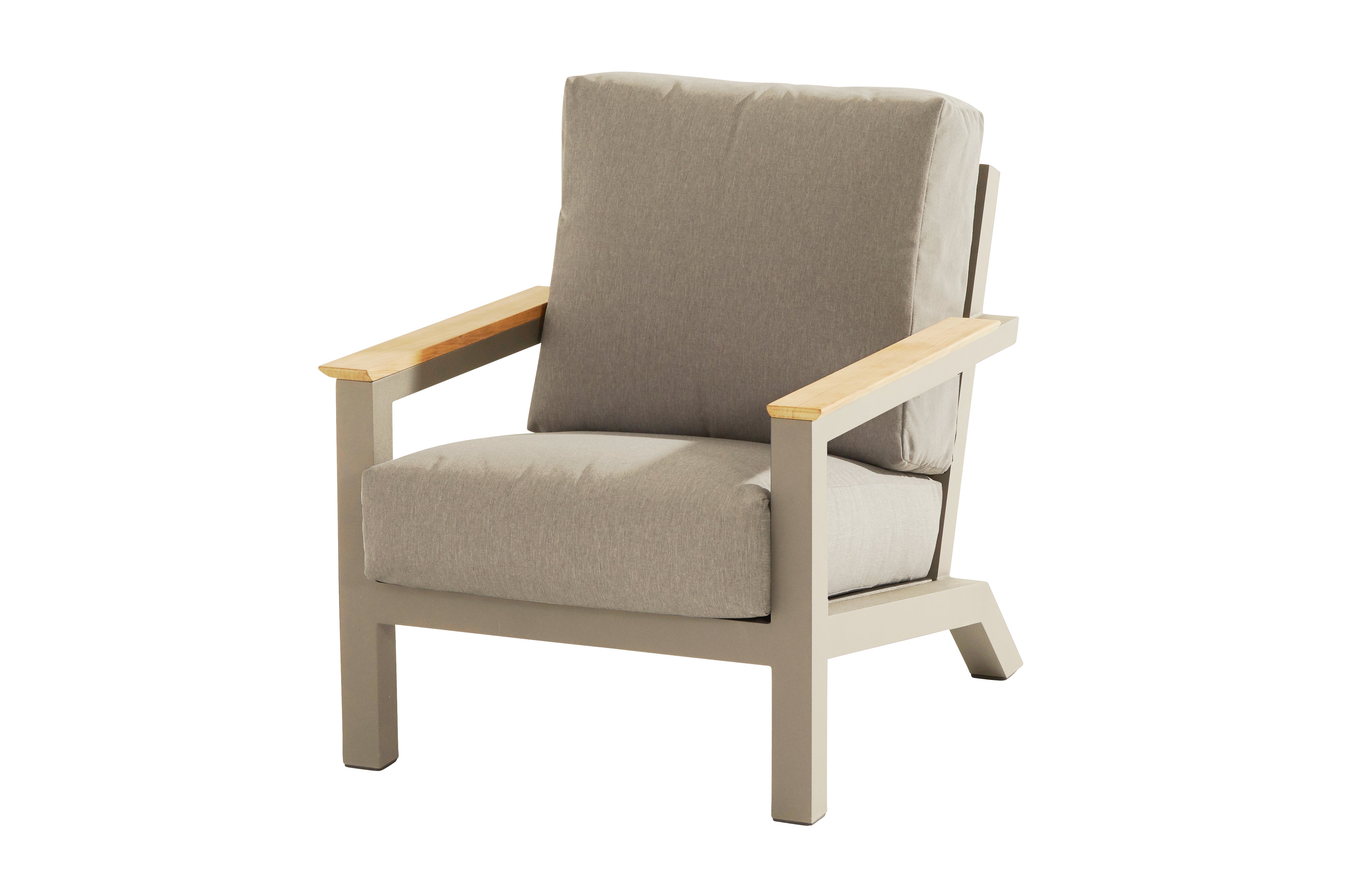 Capitol Outdoor Luxury Lounge Chair in Latte by 4 Seasons Outdoor